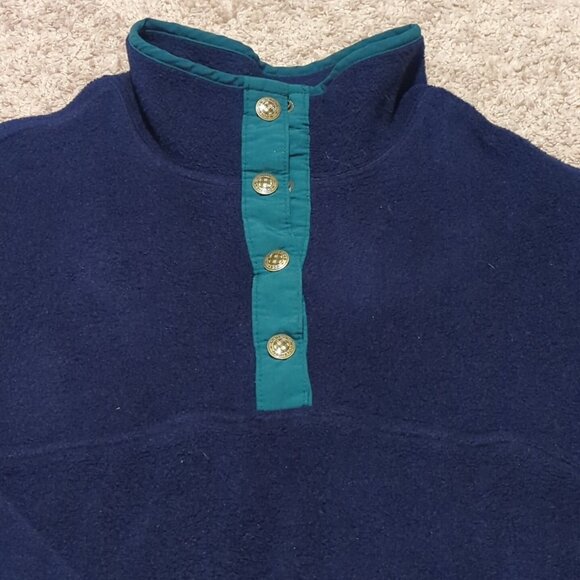 WOOLRICH Jacket Mens XL Vintage Long-sleeve Quarter Snap Pullover Blue Green - Picture 13 of 15